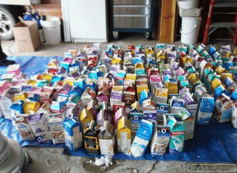 Old milk and juice bags